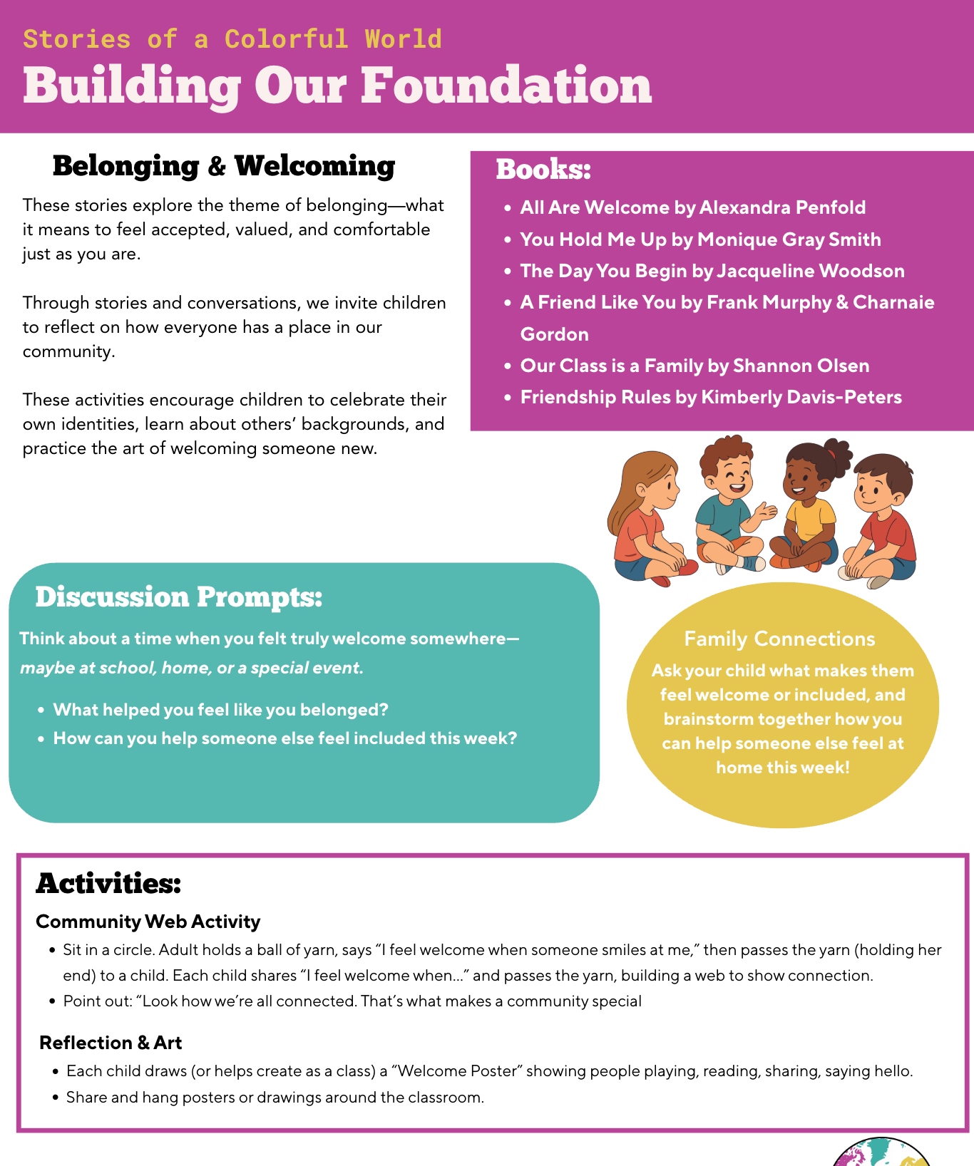 Building Our Foundation: Community Book Lists and Activities