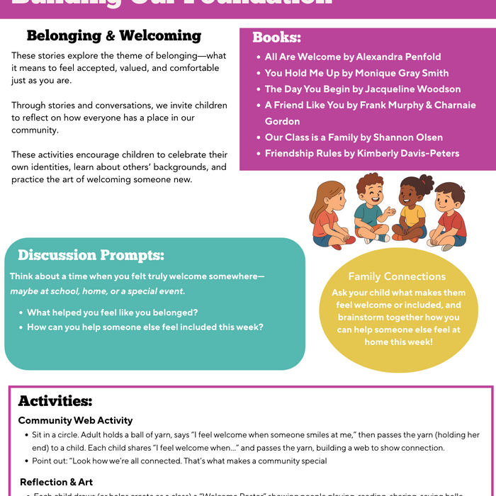 Building Our Foundation: Community Book Lists and Activities