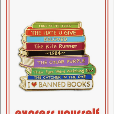 Banned Book pin