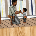 LMFI-Jigsaw Completing the bookshelf w:dad 2