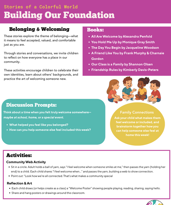 Building Our Foundation: Community Book Lists and Activities